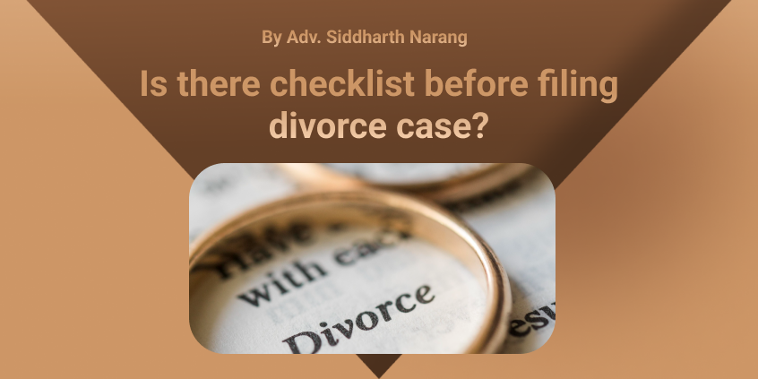 checklist before filing divorce case