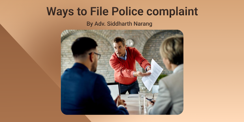 Ways to File Police complaint